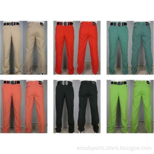 Fashion Brand Men Golf Long Pants 100% Cotton